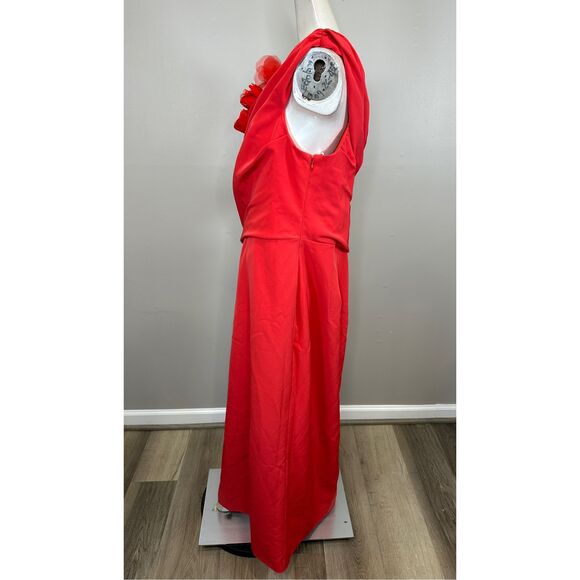 As It May Olivia Crepe One-Shoulder Midi-Dress Size US 16 $545 - Picture 8 of 11